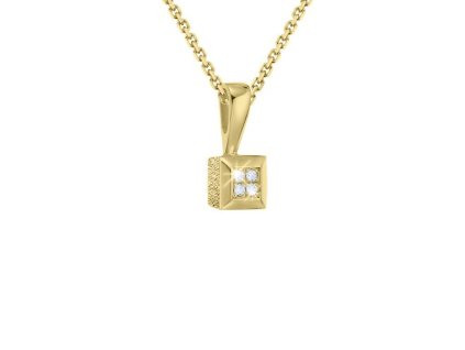 Zlatý přívěsek s přírodními diamanty