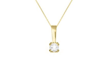 Zlatý přívěsek s přírodním diamantem