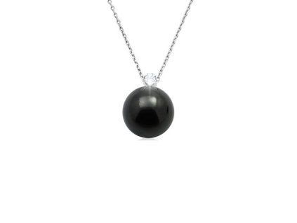 Zlatý přívěsek s přírodní tahitskou perlou a diamantem