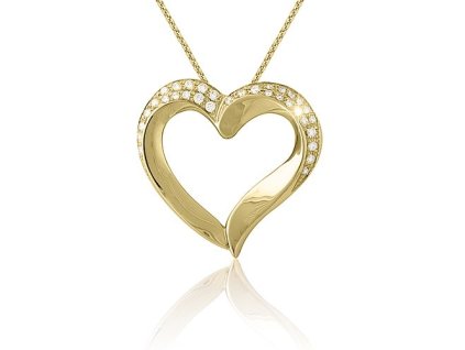 Zlatý přívěsek s přírodními diamanty