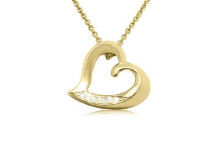 Zlatý přívěsek s přírodními diamanty