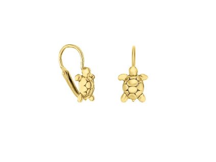 Zlaté náušnice želvičky