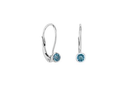 Zlaté náušnice s přírodními topazy Swiss