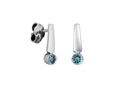 Zlaté náušnice s přírodními topazy Swiss