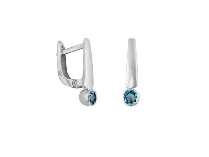 Zlaté náušnice s přírodními topazy Swiss