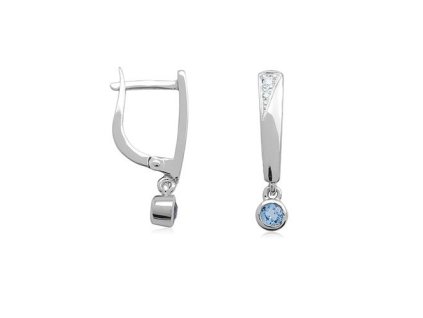 Zlaté náušnice s přírodními topazy Swiss a diamanty