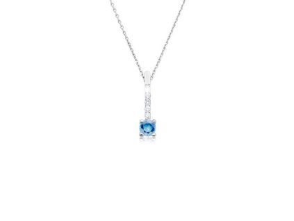 Zlatý přívěsek s přírodním topazem a diamanty