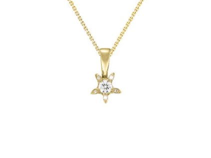 Zlatý přívěsek s přírodními diamanty