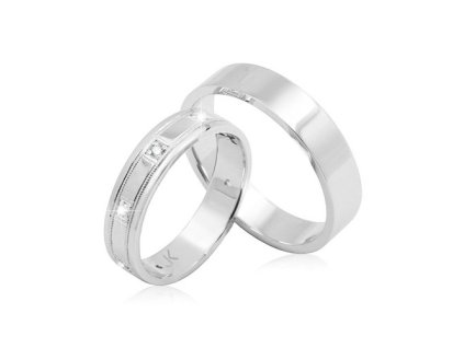 Zlaté snubní prsteny s přírodními diamanty
