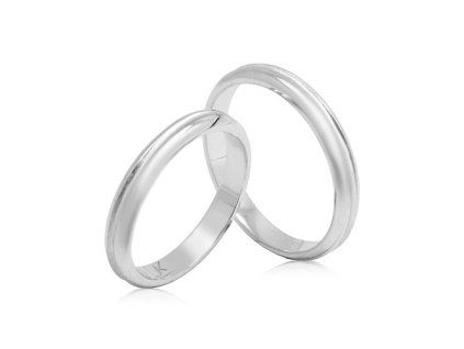 Zlaté snubní prsteny s drážkou