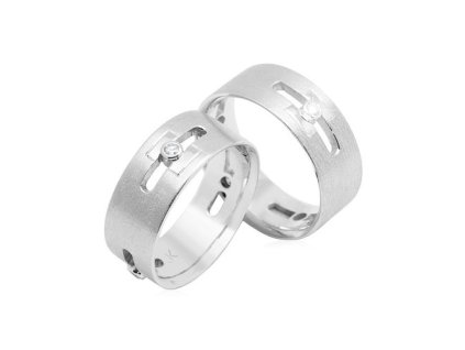 Zlaté snubní prsteny s přírodními diamanty