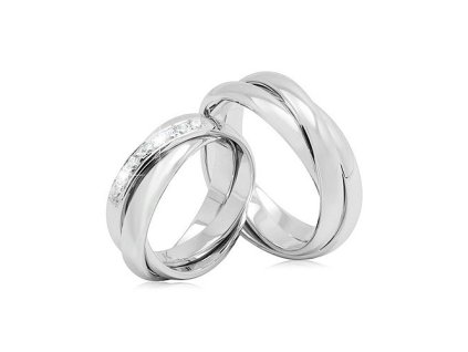 Zlaté snubní prsteny s přírodními diamanty