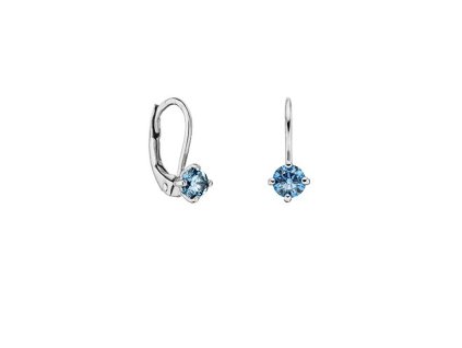 Zlaté náušnice s přírodními topazy Swiss