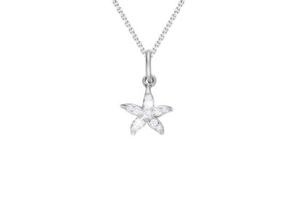 Zlatý přívěsek hvězdička s přírodními diamanty