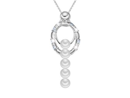 Zlatý přívěsek s přírodními perlami a diamanty