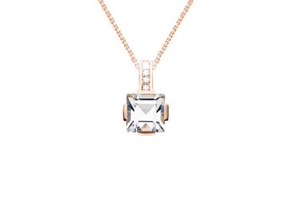 Zlatý přívěsek s přírodním topazem White a diamanty