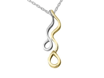 Zlatý přívěsek stékající kapky