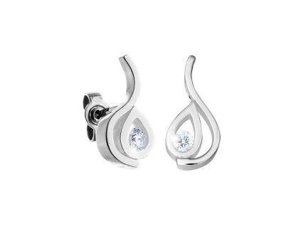 Zlaté náušnice kapky s přírodními diamanty