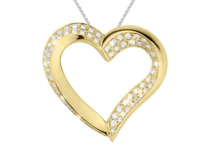 Zlatý přívěsek s přírodními diamanty