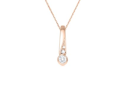 Zlatý přívěsek s přírodními diamanty