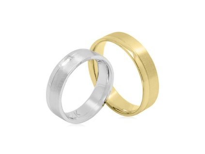 Zlaté snubní prsteny s přírodními diamanty