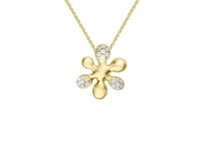 Zlatý přívěsek s přírodními diamanty