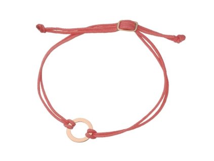 Šňůrkový náramek se zlatým kroužkem