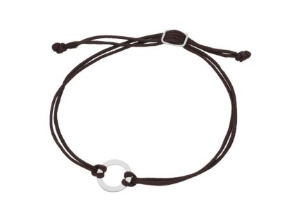 Šňůrkový náramek se zlatým kroužkem