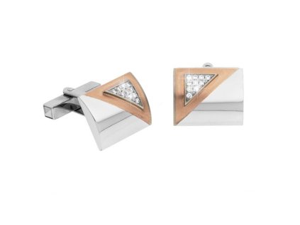 Zlaté manžetové knoflíčky s přírodními diamanty