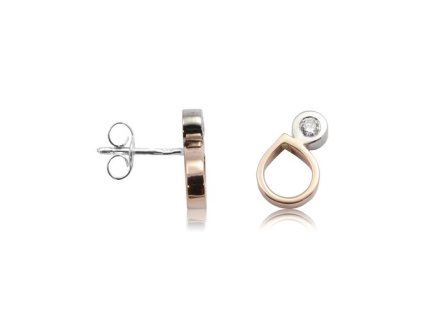 Náušnice kapky s přírodními diamanty