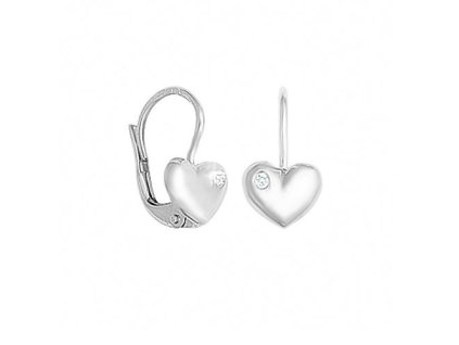 Zlaté dětské náušnice s přírodními diamanty