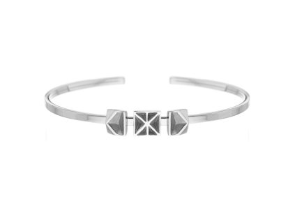 Zlatý náramek s geometrickým reliéfem