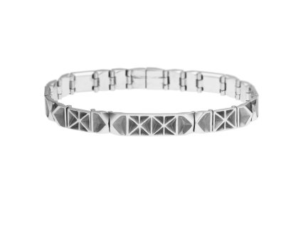 Zlatý náramek s geometrickým reliéfem