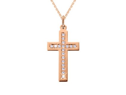 Zlatý přívěsek s přírodními diamanty