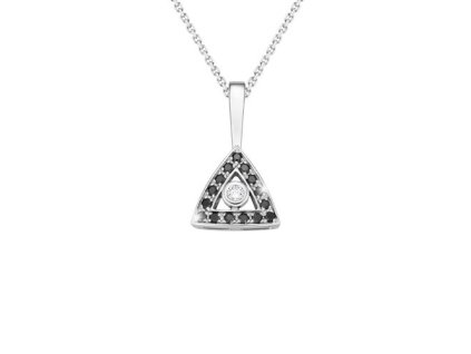 Zlatý přívěsek s přírodními diamanty