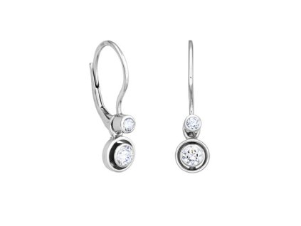 Zlaté drop náušnice s přírodními diamanty