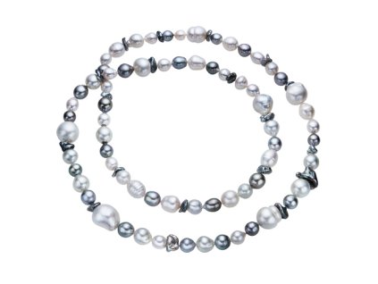 Perlový náhrdelník z přírodních South sea a tahitských perel