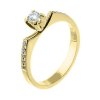 Zlatý prsten s přírodními diamanty