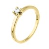 Zlatý prsten s přírodním diamantem