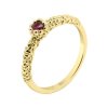 Zlatý prsten s přírodním rubínem