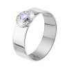 Zlatý prsten s přírodním tanzanitem a diamanty