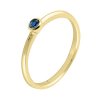 Zlatý prsten s přírodním safírem