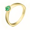 Zlatý prsten s přírodním smaragdem