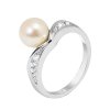 Zlatý prsten s přírodní perlou a diamanty