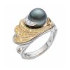 Zlatý prsten s tahitskou perlou a diamanty