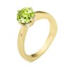 Zlatý prsten s přírodním peridotem a diamanty