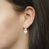 Zlaté náušnice s přírodními diamanty
