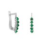 Zlaté náušnice s přírodními smaragdy