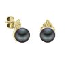 Zlaté náušnice s přírodními tahitskými perlami