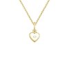 Zlatý přívěsek srdíčko s přírodním diamantem